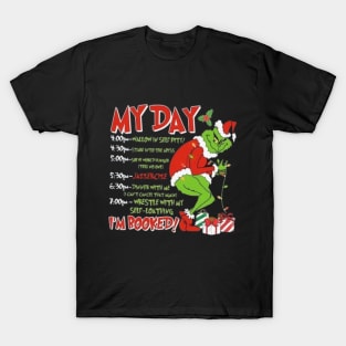 My Day Schedule I’m Booked Christmas Merry Christmas T-Shirt